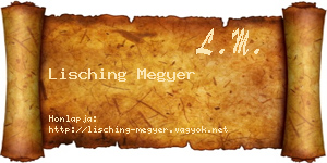 Lisching Megyer névjegykártya